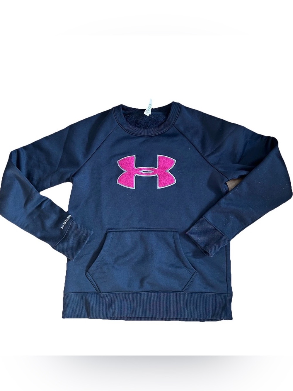 Under Armour Navy Sweatshirt with Pink Emblem
